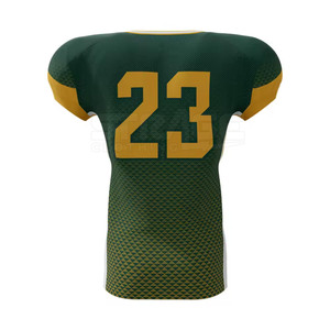 Maillot de football américain à prix de gros, design imprimé personnalisé, respirant, grande taille, manches courtes - Product Image 2