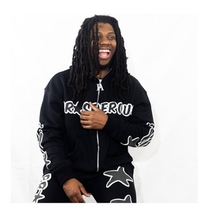 Streetwear Vintage Stone Washed Oversized Boxy <b>Cropped</b> Embroidered <b>Zip</b> <b>up</b> Studded Rhinestone Hoodie With Pockets - Product Image 3