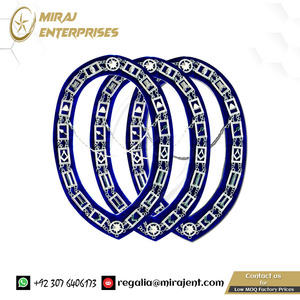 Colliers de chaîne maçonniques personnalisés Master Mason Silver Chain Colliers avec différents 3 maçonniques - Product Image 2