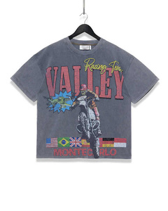 T-shirts oversize 100% coton personnalisés OEM pour hommes, impression DTG en polyester/coton de haute qualité, lavés au soleil et délavés à l'acide - Product Image 1