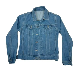 Camisa Vaquera con Logotipo Personalizado, Chaqueta de Trabajo para Hombre de Algodón de Alta Calidad, Lavado Vintage, Chaqueta Base Auténtica Usada - Product Image 2