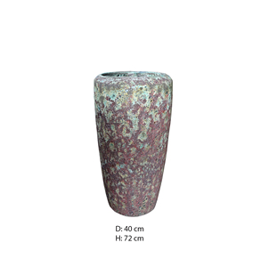 Macetas y jardineras de cerámica Atlantis esmaltadas en oferta, con textura de burbujas y diseño de forma alta para espacios sostenibles y naturales. - Product Image 3