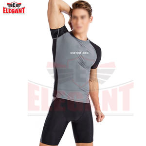 Personalizado respetuoso del medio ambiente ligero 2025 mejor calidad MMA Tops Running cuello redondo manga corta Rash Guards para hombres - Product Image 3