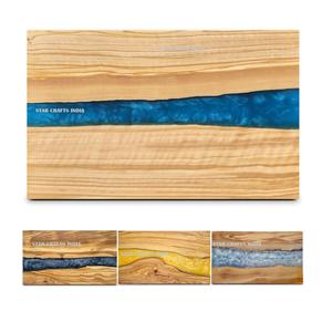 Las mejores tablas de charcutería, plato de queso para servir desayuno, regalos únicos, tabla de cortar de queso de madera y resina de boda para hoteles y hogar - Product Image 5