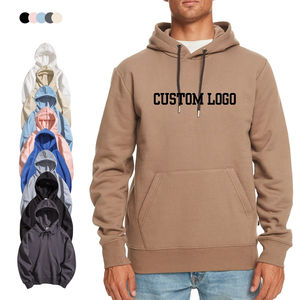 100% sudaderas con capucha de algodón pesado OEM logotipo personalizado estampado en blanco para ropa de invierno de talla grande de alta calidad con técnicas teñidas lisas - Product Image 1