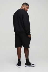 Twin Set Pantalones cortos y sudadera Conjuntos 100% Algodón Logotipo personalizado Oversized Casual Wear Twin Set para hombres - Product Image 2