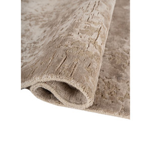 Alfombra Kavi Ivory de Lana y Seda de Bambú Anudada a Mano con Patrón Abstracto para Decoración del Hogar, Sala de Estar, Pasillo, Tamaño 9x12, Proyecto Error Esk-662 - Product Image 2