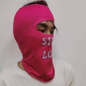 Máscara de esquí barata Logotipo personalizado Motocicleta de lujo Seda de leche Pasamontañas superior vacío Envío DDP - Product Image 6