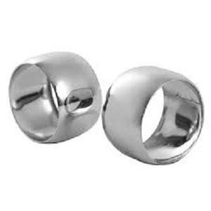 Shiny Gold & <b>Silver</b> Plated Luxury Metal <b>Napkin</b> Ring for Special Occasions Festival Party Celebration Round <b>Napkin</b> Holder - Product Image 5