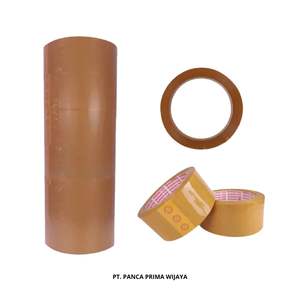 Ruban d'emballage simple face BOPP de haute qualité 48mm X 90 mètres | Ruban d'étanchéité en carton marron écologique en acrylique solide 6 rouleaux/ensemble - Product Image 5