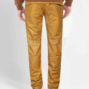 Los pantalones casuales para hombre más vendidos 100% cuero genuino tamaño personalizado cintura ligero servicio OEM disponible - Product Image 2