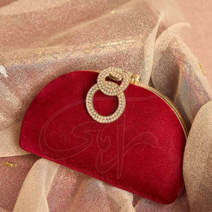 Pochette pour femme de haute qualité, faite à la main, avec broderie, strass, perles et fermoir magnétique, design unique, en stock - Product Image 3