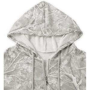 Sweat-shirts d'hiver pour femmes à demi-zip en tissu tricoté modal, polyester et élasthanne de haute qualité, motif camouflage sur le devant, vente en gros - Product Image 4