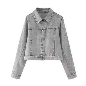 Traje de mezclilla Euroamericano de perlas de imitación - Product Image 3