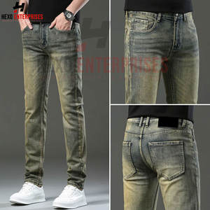 กางเกงยีนส์คุณภาพดีที่สุดกางเกงใหม่โลโก้ที่กําหนดเองสไตล์High Streetกางเกงยีนส์กางเกงสําหรับชายคุณภาพระดับพรีเมียมผู้ชายBreathableกางเกงยีนส์กางเกง - Product Image 3