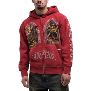 Sweat à capuche à fermeture éclair avec logo personnalisé, hommes et femmes, streetwear, sweat-shirt surdimensionné, veste décontractée à fermeture éclair intégrale, mode, sweats à capuche d'hiver - Product Image 1