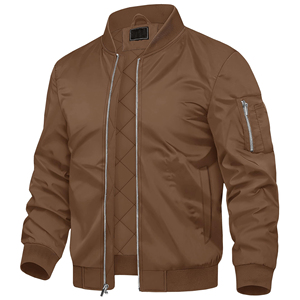 เสื้อแจ็กเก็ตทีมเบสบอลผ้าฝ้ายสีล้วนสำหรับนักเรียนมหาวิทยาลัย - Product Image 1