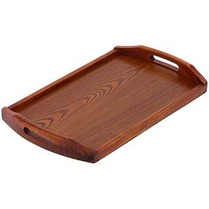 Bandeja de Madera Rústica Hecha a Mano con Acabado Pulido, Decoración Rústica de Madera Natural para Mesa de Cocina, para Servir Comida o como Centro de Mesa - Product Image 6