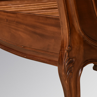 Cadre de lit double en noyer sculpté, style Louis XV français antique, pour chambre à coucher intérieure
