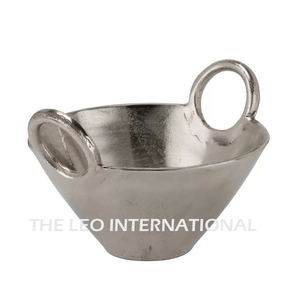 Tazón de Postre con Diseño Moderno y Patrón Clásico, Ideal para Regalo, Base Dorada de Aluminio, Tazón Plateado - Product Image 4