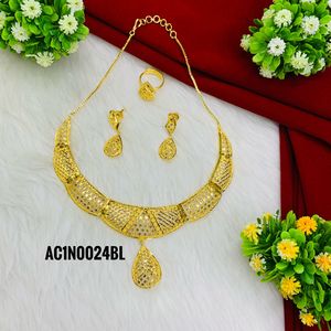 Bijoux plaqués or, un gramme d'or, ensemble de colliers exclusif à la mode pour fille et femme - Product Image 2