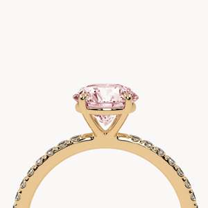 Bague de fiançailles en or 14 carats avec diamant de laboratoire - Product Image 4