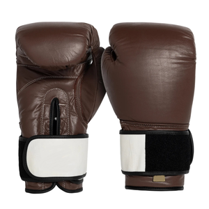 Gants de boxe populaires en cuir véritable légers et respirants - Lacets pour l'entraînement en extérieur unisexe - Product Image 3