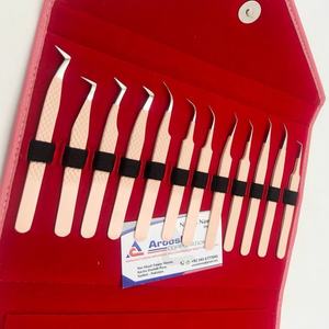 ชุดแหนบต่อขนตาพีชปลายแหลมทรงเพชรทำจากสเตนเลสเกรดสำหรับการผ่าตัดสไตล์รัสเซีย - Product Image 2