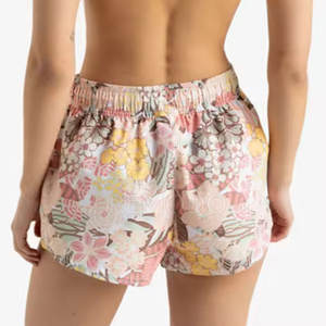 กางเกงขาสั้นชายหาดฤดูร้อนสำหรับผู้หญิงกางเกงขาสั้นสำหรับผู้หญิงลายดอกไม้เอวเชือกผูกสบายสไตล์ลำลอง - Product Image 2