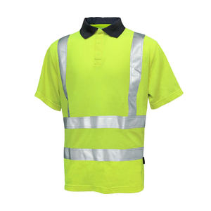 Meilleur fournisseur de vêtements de travail de sécurité réfléchissants à haute visibilité, polo pour homme, polo à séchage rapide, couleur unie - Product Image 2