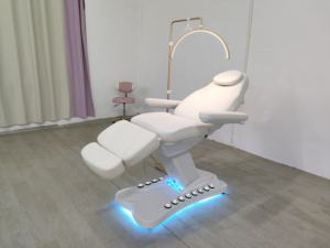 Estética reclinable 3/4 Motor negro eléctrico tatuaje médico Spa silla para examen cosmético belleza Facial cama mesa de masaje - Product Image 3