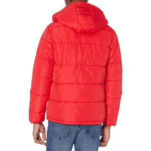 New Arrival <b>Men's</b> <b>Long</b> Sleeve Puffer <b>Jacket</b> for Winter Customized Logo Breathable Cotton Outdoor Stand Collar Zipper Closure - Product Image 3