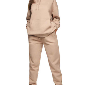À la mode femmes pull survêtements nouveau Design fait Jogging costume ensembles Anti rétrécissement sweats à capuche pour adultes garçons - Product Image 1