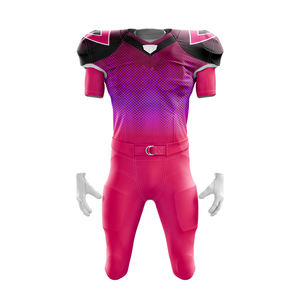 Uniforme rembourré de football américain de style personnalisé de haute qualité Ensemble de pantalons en jersey taille XL Maillot de football à manches courtes avec design personnalisé - Product Image 4