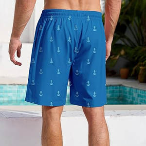 กางเกงว่ายน้ำผ้าฝ้าย100% กางเกงขาสั้นผ้าแคนวาสแบบผูกเชือกปิดแบบลำลองพิมพ์ลายซับลิเมชันทำจากผ้าคอตตอนเป็นมิตรต่อสิ่งแวดล้อมออกแบบได้ตามที่ต้องการ - Product Image 3