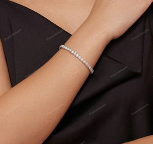 925 Sterling Silver 4mm 8inch Moissanite Diamond <b>Tennis</b> <b>Bracelet</b> Hip Hop Fashion Jewelry <b>Mens</b> <b>Bracelet</b> Hip Hop <b>Bracelet</b> Jewelry - Product Image 6