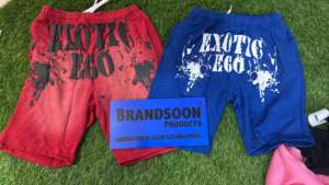 กางเกงขาสั้นสำหรับผู้ชายฤดูร้อนแบบลำลองพิมพ์ลายพัฟ3D ผ้าโพลีเอสเตอร์แบบไม่ยับไม่ยับสำหรับแฟชั่นย้อมธรรมดา - Product Image 6