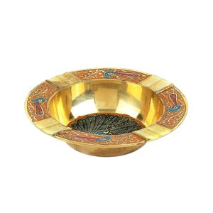 Cendrier en pierres précieuses en laiton un mélange parfait d'artisanat traditionnel et d'élégance artistique - Product Image 6