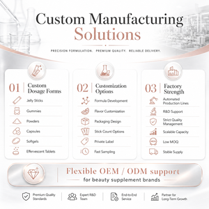 โรงงานผลิต OEM ODM คอลลาเจนเอนไซม์เจลลี่สติ๊กขายดี ช่วยให้ผิวขาวกระจ่างใส อาหารเสริมคอลลาเจน คอลลาเจนเจลลี่รสทับทิม - Product Image 5