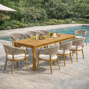 Modern Outdoor Wood <strong>Bistro</strong> Table <strong>Set</strong> Lightweight and Durable Patio Teak Furniture for Dining Hotels Villas Farmhouses <strong>on</strong> <strong>Sale</strong> - Product Image 1