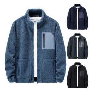 Chaqueta de senderismo al aire libre de manga completa ultra suave y cálida con puños ajustables y chaqueta de lana de cuello alto para hombre - Product Image 5