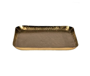 Plateau à chocolat rectangulaire en métal argenté de qualité supérieure, écologique, conçu pour servir des chocolats de luxe, des desserts et des événements - Product Image 3