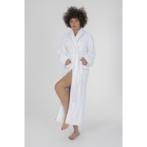 Varol Piyeli Luxury Bamboo Terry Bathrobe Shawl Collar Soft Breathable Custom Thermal Print Cozy for Home Use for Winter Summer - Product Image 6