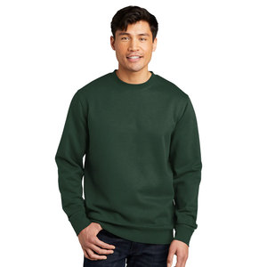 Relaxed Fit acanalado cuello redondo algodón poliéster polar acanalado puños y dobladillo sudadera térmica - Product Image 1