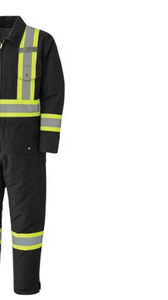 Vêtements de sécurité réfléchissants haute visibilité Conception personnalisée Combinaisons de travail d'hiver pour hommes Combinaison de travail intégrale OEM en usine - Product Image 4