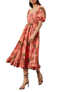 เดรสลายดอกพีชสุดฮิตสำหรับผู้หญิง คอลเลคชั่นชุดออกงาน เดรสลายดอกพีช ราคาขายส่งจากซัพพลายเออร์อินเดีย - Product Image 6