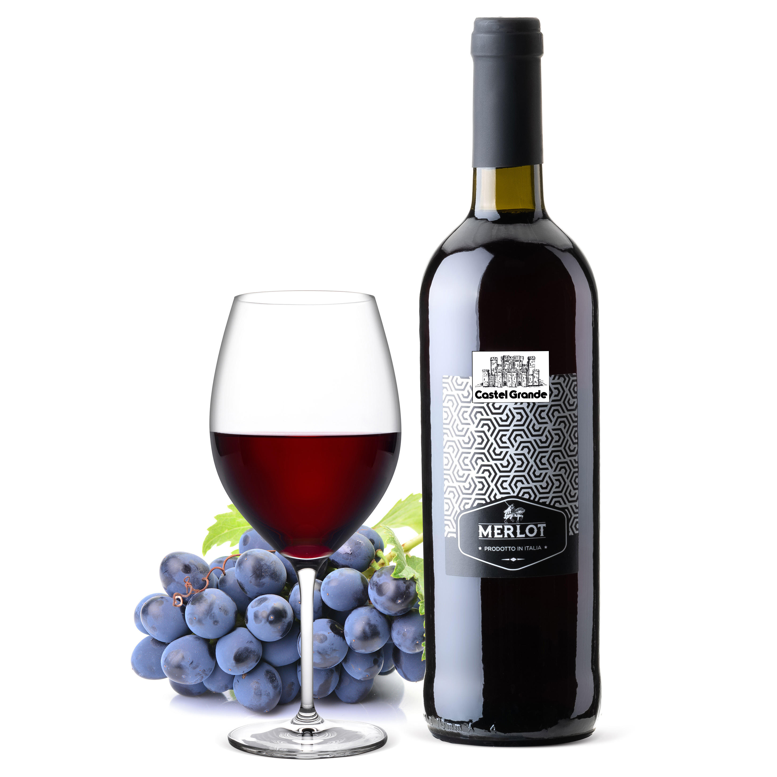 Ý rượu vang đỏ Merlot 750 ml Made in Italy bảng rượu vang chất lượng sản phẩm chai thủy tinh