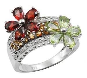 แหวนชุบทองอัญมณีสองชิ้นสำหรับผู้หญิง925เงินสเตอร์ลิงสีฟ้าบุษราคัม - Product Image 5