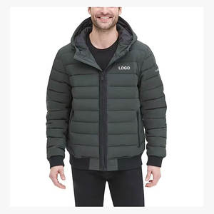 Latest Design Men's Short Puffer <b>Jacket</b> High Quality Custom Made Logo Winter Zipper Breathable Windproof Plus Size <b>Soft</b> <b>Shell</b> - Product Image 3