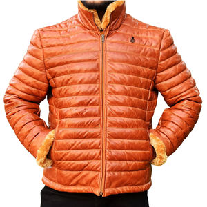 Chaqueta acolchada de invierno informal más vendida para hombre, estilo de tendencia, precios al por mayor, chaqueta acolchada de cuero - Product Image 1